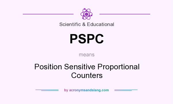 What does PSPC mean? It stands for Position Sensitive Proportional Counters