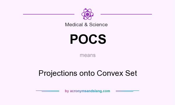 What does POCS mean? It stands for Projections onto Convex Set