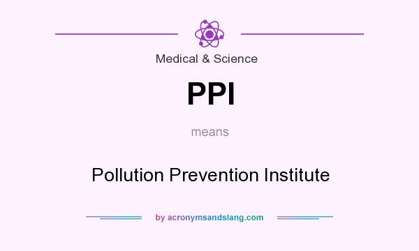 What does PPI mean? It stands for Pollution Prevention Institute