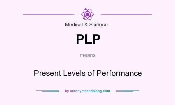 What does PLP mean? It stands for Present Levels of Performance