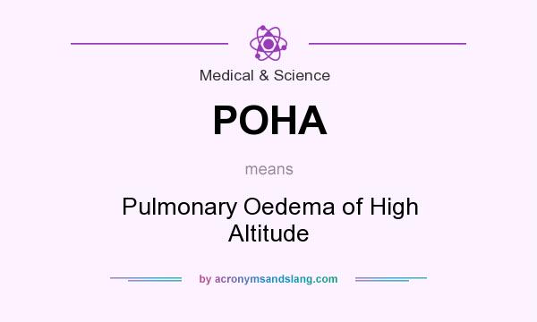 What does POHA mean? It stands for Pulmonary Oedema of High Altitude