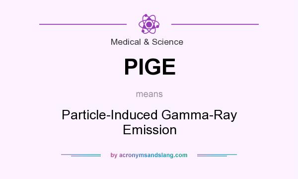 What does PIGE mean? It stands for Particle-Induced Gamma-Ray Emission