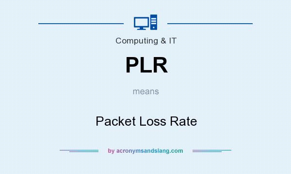 What does PLR mean? It stands for Packet Loss Rate