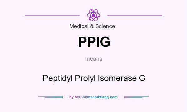 What does PPIG mean? It stands for Peptidyl Prolyl Isomerase G