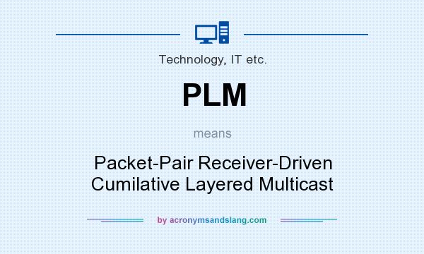 What does PLM mean? It stands for Packet-Pair Receiver-Driven Cumilative Layered Multicast