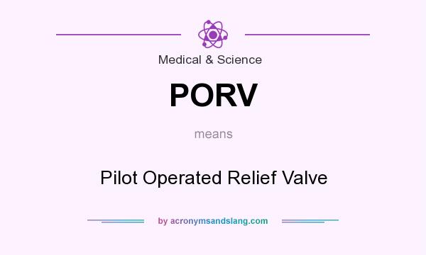 What does PORV mean? It stands for Pilot Operated Relief Valve