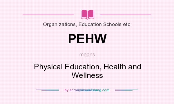 What does PEHW mean? It stands for Physical Education, Health and Wellness