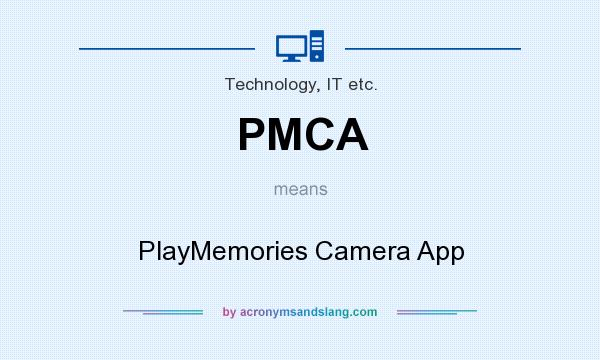 What does PMCA mean? It stands for PlayMemories Camera App
