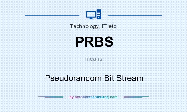 What does PRBS mean? It stands for Pseudorandom Bit Stream