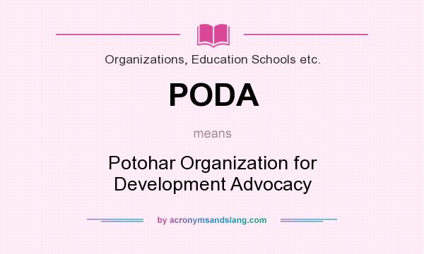 What does PODA mean? It stands for Potohar Organization for Development Advocacy