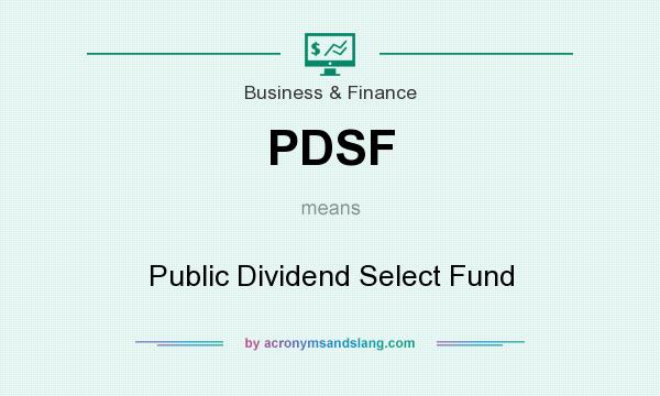 What does PDSF mean? It stands for Public Dividend Select Fund
