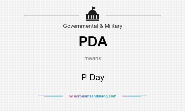 What does PDA mean? It stands for P-Day