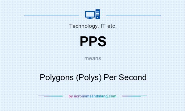 What does PPS mean? It stands for Polygons (Polys) Per Second