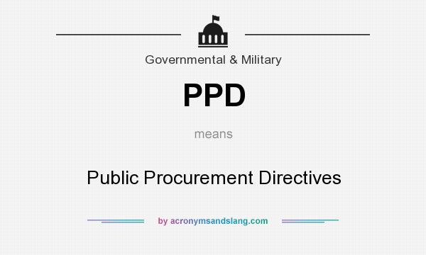 What does PPD mean? It stands for Public Procurement Directives