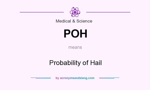 What does POH mean? It stands for Probability of Hail