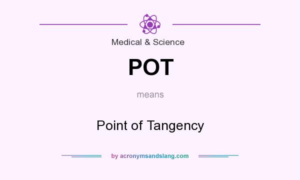 What does POT mean? It stands for Point of Tangency