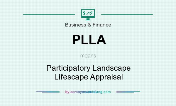 What does PLLA mean? It stands for Participatory Landscape Lifescape Appraisal