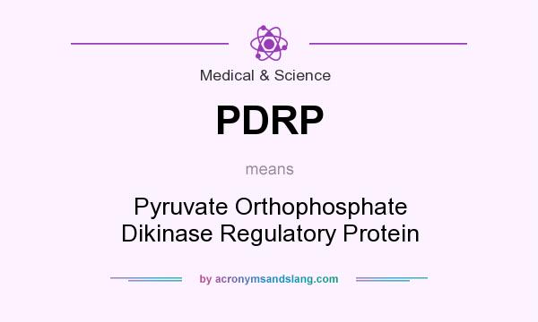 What does PDRP mean? It stands for Pyruvate Orthophosphate Dikinase Regulatory Protein