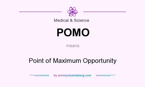What does POMO mean? It stands for Point of Maximum Opportunity