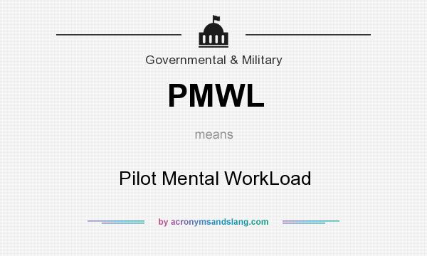 What does PMWL mean? It stands for Pilot Mental WorkLoad
