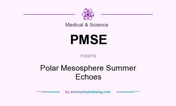 What does PMSE mean? It stands for Polar Mesosphere Summer Echoes