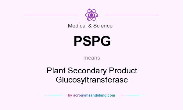 What does PSPG mean? It stands for Plant Secondary Product Glucosyltransferase