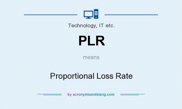 What does PLR mean? It stands for Proportional Loss Rate