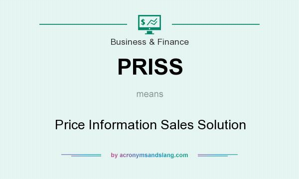 What does PRISS mean? It stands for Price Information Sales Solution