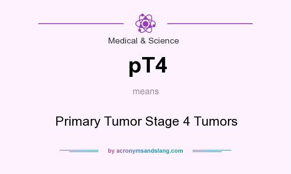 What does pT4 mean? It stands for Primary Tumor Stage 4 Tumors