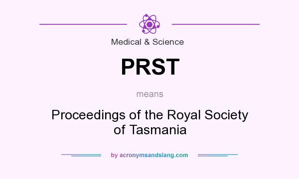 What does PRST mean? It stands for Proceedings of the Royal Society of Tasmania
