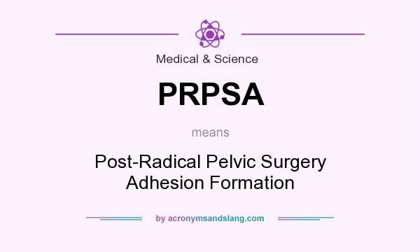 What does PRPSA mean? It stands for Post-Radical Pelvic Surgery Adhesion Formation