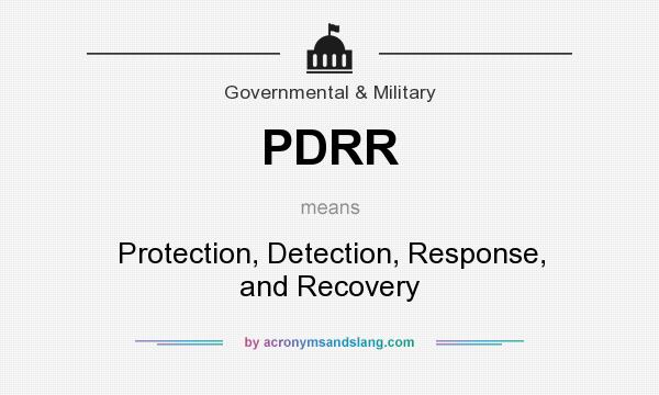 What does PDRR mean? It stands for Protection, Detection, Response, and Recovery