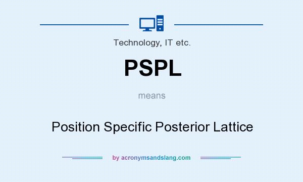 What does PSPL mean? It stands for Position Specific Posterior Lattice