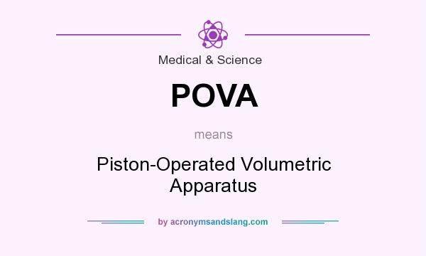 What does POVA mean? It stands for Piston-Operated Volumetric Apparatus