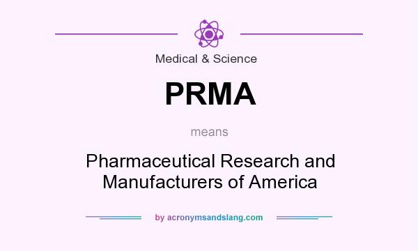 What does PRMA mean? It stands for Pharmaceutical Research and Manufacturers of America