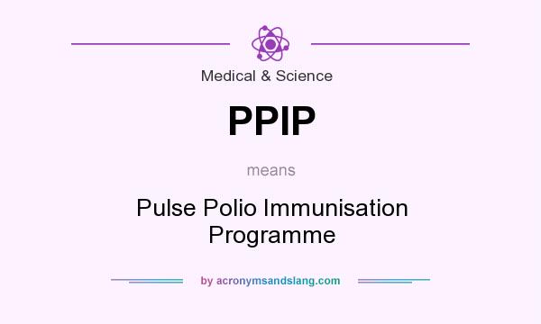 What does PPIP mean? It stands for Pulse Polio Immunisation Programme
