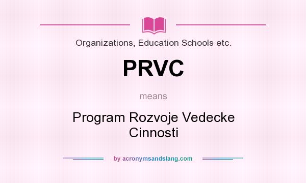 What does PRVC mean? It stands for Program Rozvoje Vedecke Cinnosti