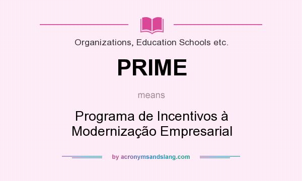 What does PRIME mean? It stands for Programa de Incentivos à Modernização Empresarial
