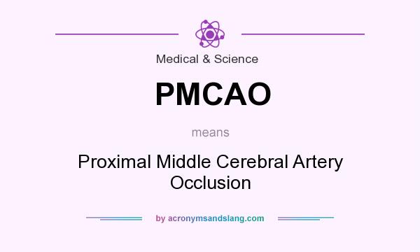 What does PMCAO mean? It stands for Proximal Middle Cerebral Artery Occlusion