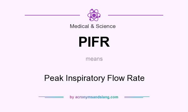 What does PIFR mean? It stands for Peak Inspiratory Flow Rate