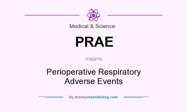 What does PRAE mean? It stands for Perioperative Respiratory Adverse Events