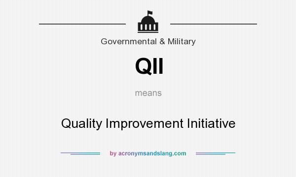 What does QII mean? It stands for Quality Improvement Initiative