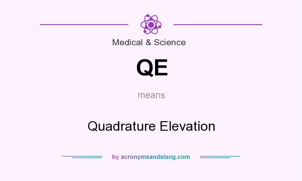 What does QE mean? It stands for Quadrature Elevation