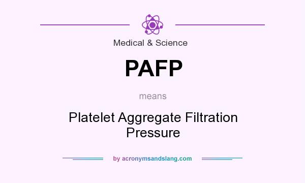 What does PAFP mean? It stands for Platelet Aggregate Filtration Pressure