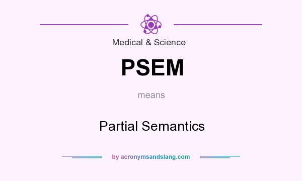 What does PSEM mean? It stands for Partial Semantics