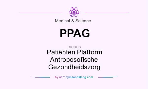 What does PPAG mean? It stands for Patiënten Platform Antroposofische Gezondheidszorg