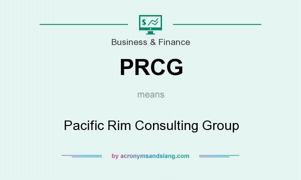 What does PRCG mean? It stands for Pacific Rim Consulting Group
