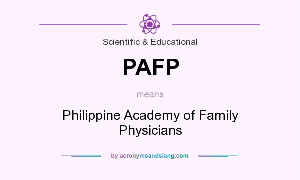 What does PAFP mean? It stands for Philippine Academy of Family Physicians