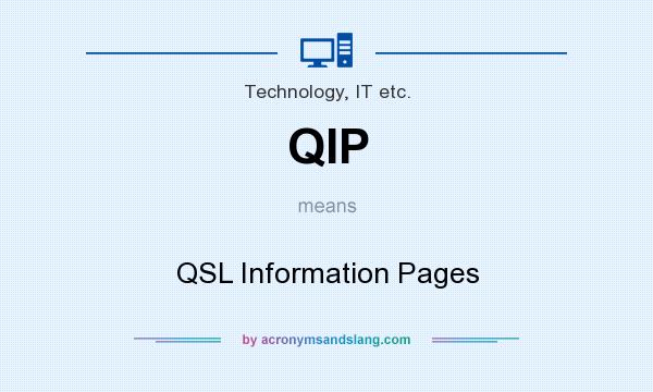 What does QIP mean? It stands for QSL Information Pages