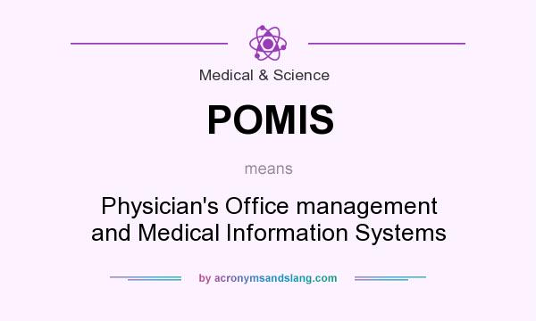 What does POMIS mean? It stands for Physician`s Office management and Medical Information Systems